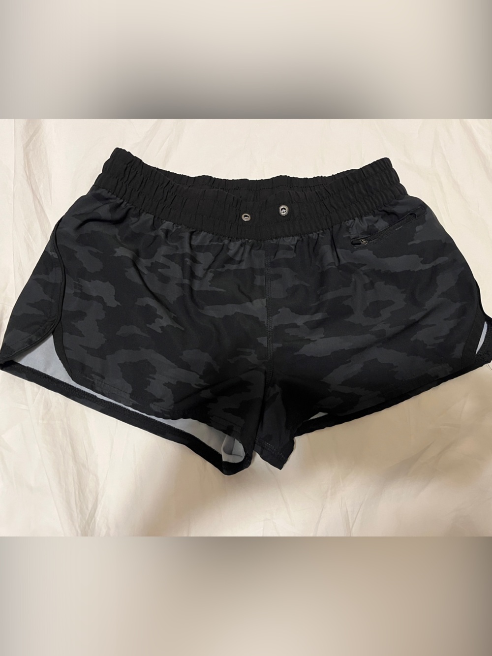 Vuori Clementine Black Camo Performance Running Shorts